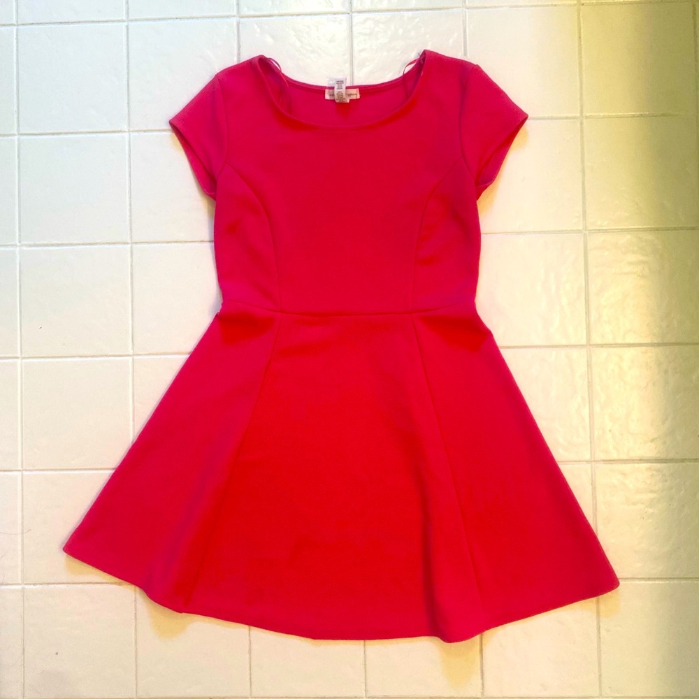 Hot Pink Short Sleeve Dress